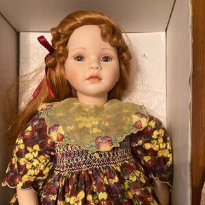 Charming Red-Haired Porcelain Doll Paulina Doll, Margaux